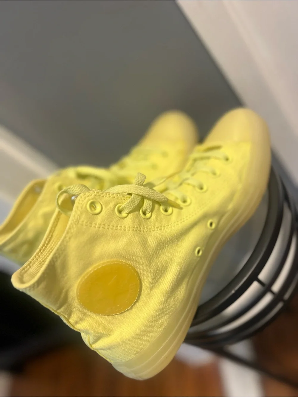 Converse  men Yellow High Top Boat Shoes